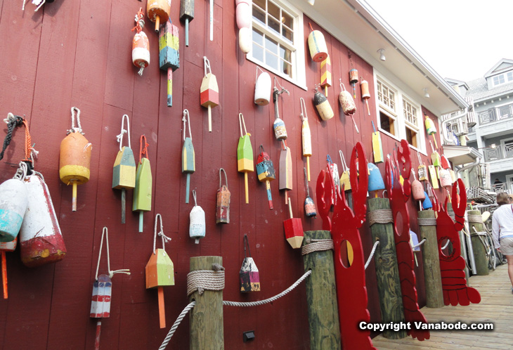 picture of lobster buoys in bar harbor maine