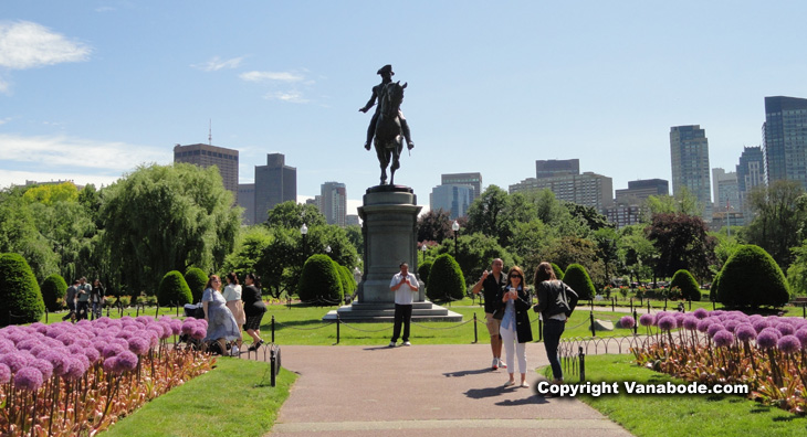 boston public garden washington monument picture