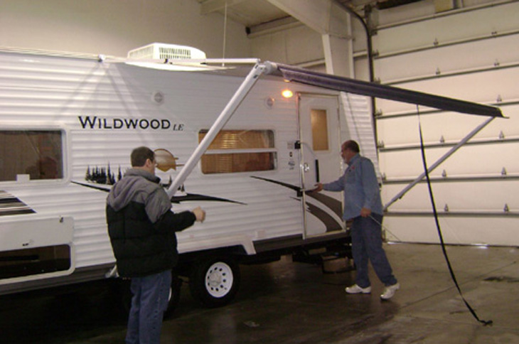 picture of rv awning extended