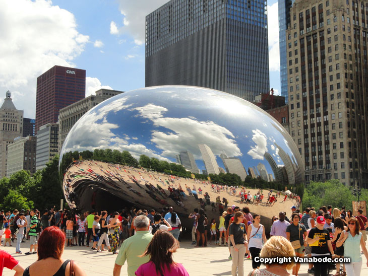 chicago chrome bean on road trip vacation