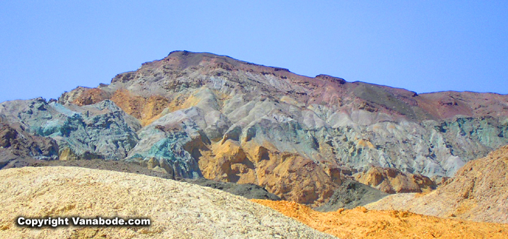picture of death valley's colored mountains