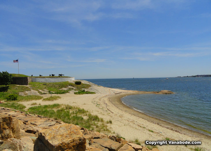 Fort Phoenix State Beach and Reservation Fairhaven in massachusetts during the summer 2014