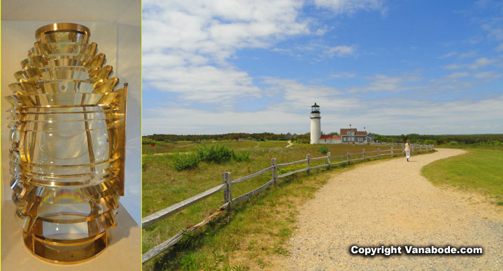 fresnet lens at Highland lighthouse and museum 