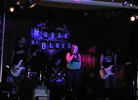 A picture of Rock Star Karaoke singer at House of Blues in Las Vegas