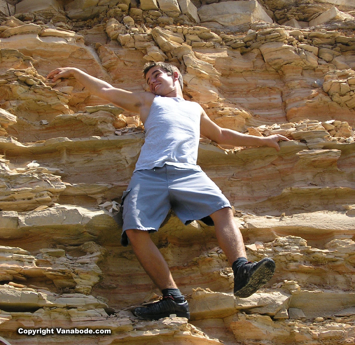 picture of josh rock climbing