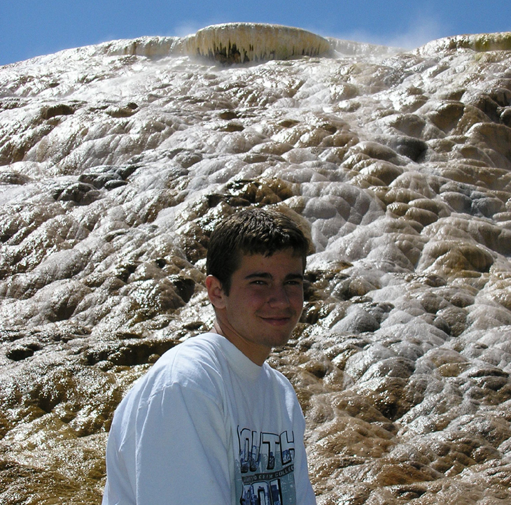picture of josh in yellowstone national park