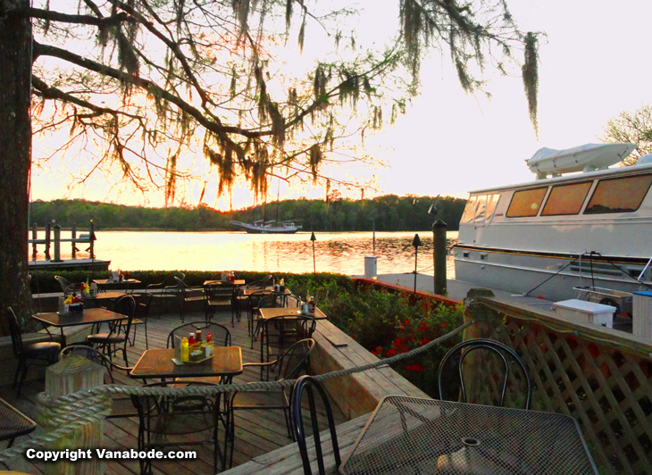 k-rae's bar grille murrells inlet waterview diniing at sunset