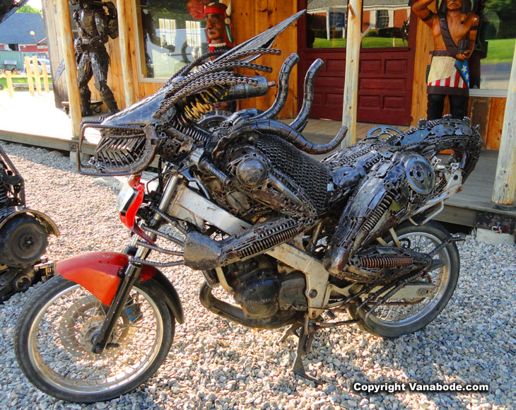 metal motorcycle sculpture welding