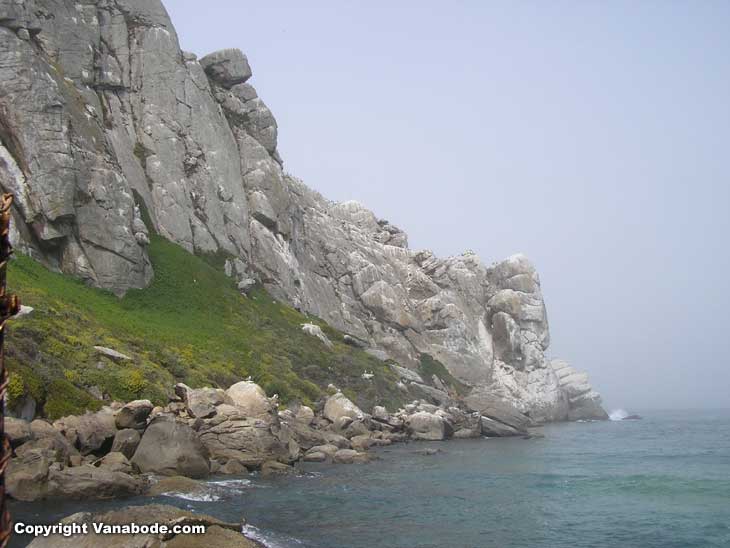 morro rock can be climbed and scuttled but if you fall it is serious danger below