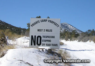 picture of posted sign at potosi mountain