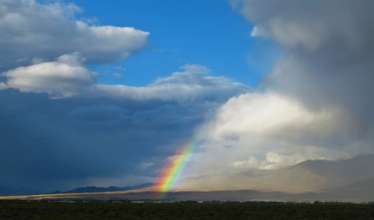nevada desert rainbow