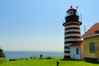 Quoddy Head lighthouse sunny day