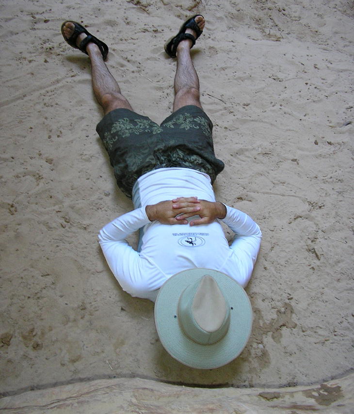 picture of zion hiker needing an afternoon nap